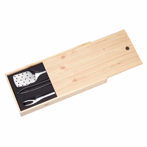 MAPLE VENEER BARBECUE GIFT SET BOX