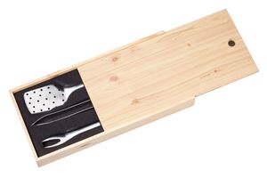 MAPLE VENEER BARBECUE GIFT SET BOX