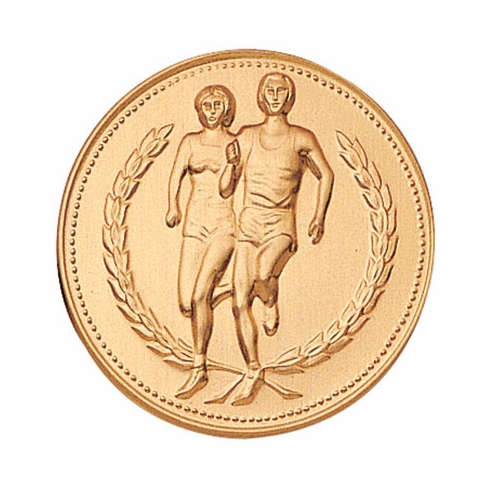 2-Inch in Diameter Round Metal Marathon Stamped Insert in Multiple Colors