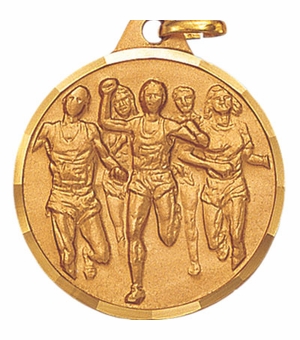1-1/4 Inch Die-Struck Marathon Medal in Gold or Silver