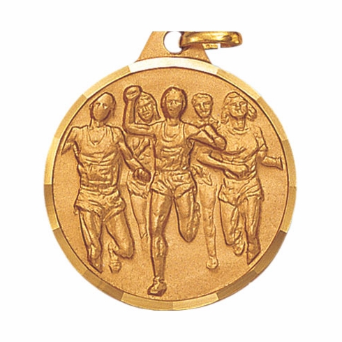 1-1/4 Inch Die-Struck Marathon Medal in Gold or Silver