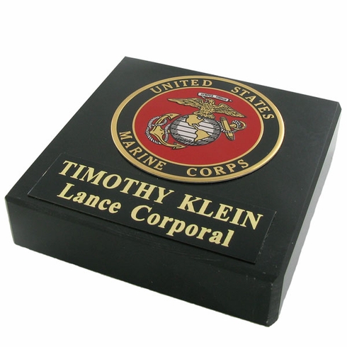 MARBLE PAPERWEIGHT, BLACK, TAKES 2 INCH INSERT