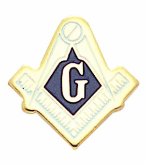 MASONIC ENAMELED PIN 9/16 INCH