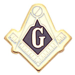 MASONIC ENAMELED PIN 9/16 INCH