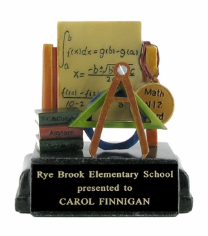 MATH WIZ AWARD SCHOLASTIC TROPHY, 4-1/4 INCH