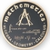 2-Inch in Diameter Round Etched-Enameled Metal Mathematics Medallion Insert in Gold with Peel-and-Stick Back