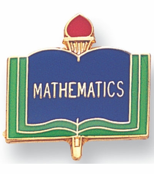 MATHEMATICS PIN ENAMELED, GOLD