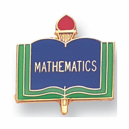 MATHEMATICS PIN ENAMELED, GOLD