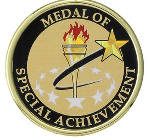 2 Inch in Diameter Round Special Achievement Insert with Mylar Detailing