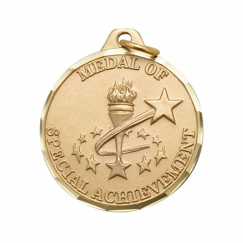 1-1/4 Inch Die-Struck Medal of Special Achievement Medal in Gold