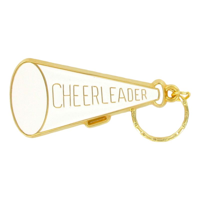 MEGAPHONE, WHITE KEYRING, BAGGED