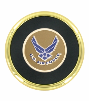 METAL COASTER WITH U.S. AIR FORCE INSERT
