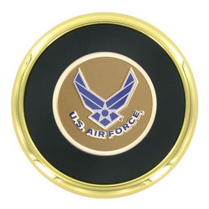 METAL COASTER WITH U.S. AIR FORCE INSERT