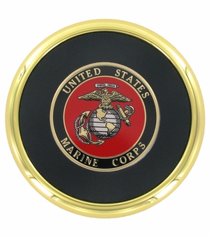 METAL COASTER WITH U.S. MARINE CORPS INSERT