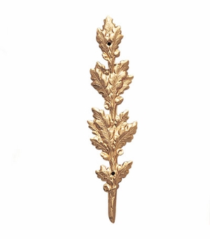 METAL OAK LEAF, GOLD 4 INCH