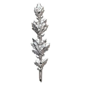 METAL OAK LEAF, SILVER 4 INCH