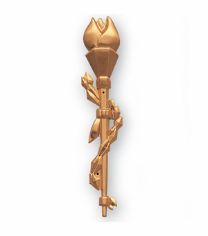 METAL TORCH, GOLD 4-3/8 INCH