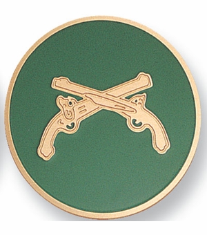 2 INCH MILITARY POLICE ETCHED ENAMELED MEDALLION INSERT