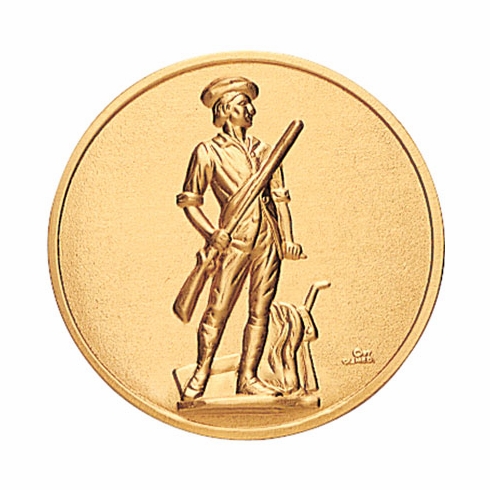 2-Inch in Diameter Round Metal Minuteman National Guard Stamped Insert in Multiple Colors