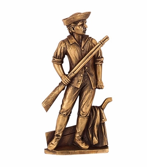 MINUTEMAN PLAQUE MOUNT BRASS, 6