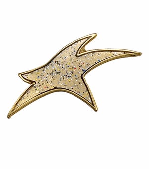 MODERN STAR PIN GOLD SPARKLE