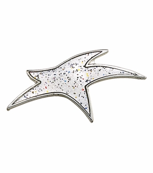 MODERN STAR PIN SILVER SPARKLE