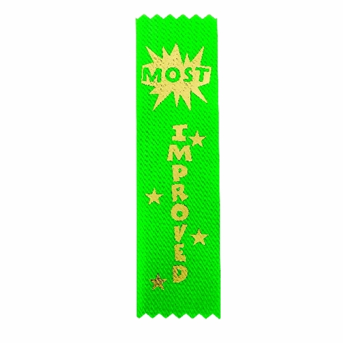 MOST IMPROVED 1-5/8 X 6 GREEN STOCK RIBBON