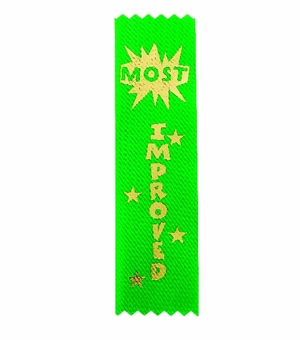MOST IMPROVED 1-5/8 X 6 GREEN STOCK RIBBON