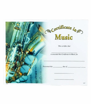 MUSIC CERTIFICATE