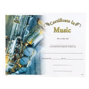 MUSIC CERTIFICATE