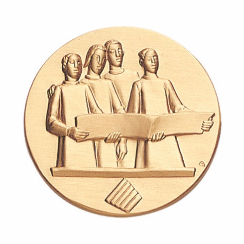 2-Inch in Diameter Round Metal Choir Themed Stamped Insert in Multiple Colors