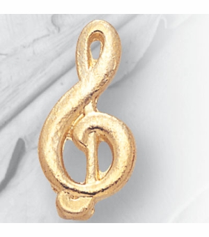 MUSIC KEY CHENILLE PIN GOLD