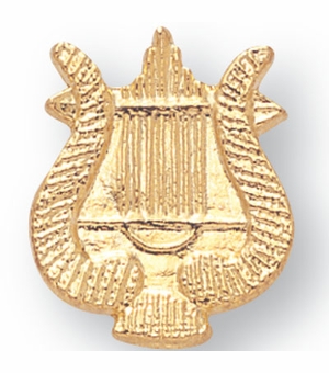 MUSIC LYRE CHENILLE PIN GOLD