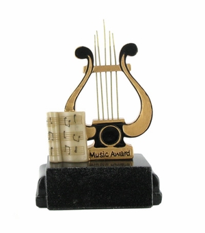 MUSIC LYRE TROPHY WITHOUT PLATE