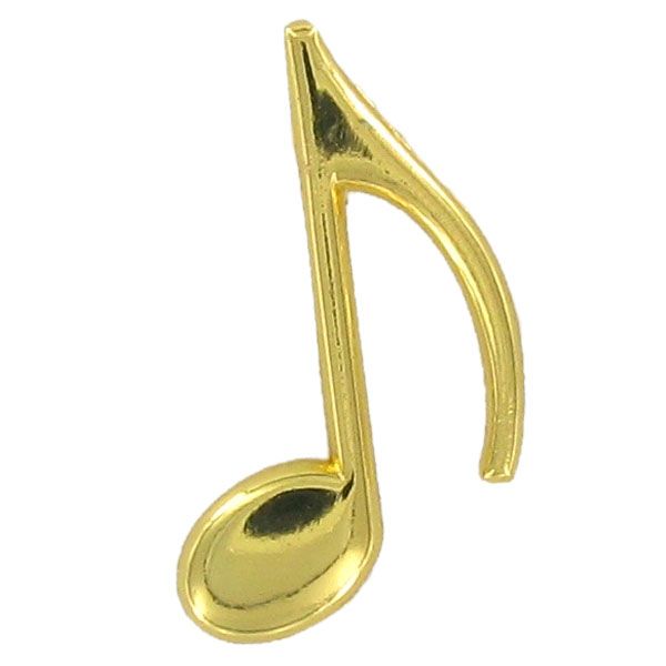 MUSIC NOTE PIN POLISHED GOLD