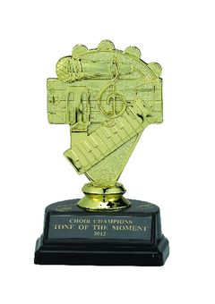 MUSIC TROPHY, 5-1/4, BLACK MARBLEIZED BASE