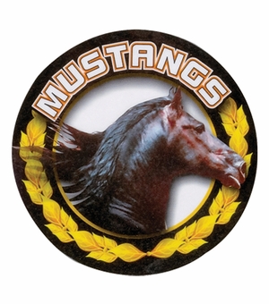 2 INCH MUSTANGS MASCOT MYLAR INSERT
