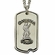 NATIONAL GUARD STERLING SILVER DOG TAG PLAIN BACK FOR ENGRAVING