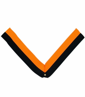 NECK RIBBON, BLACK AND GOLD