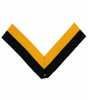 NECK RIBBON, BLACK AND GOLD