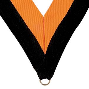 NECK RIBBON BLACK AND GOLD