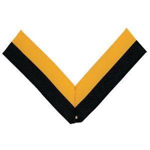 NECK RIBBON, BLACK AND GOLD