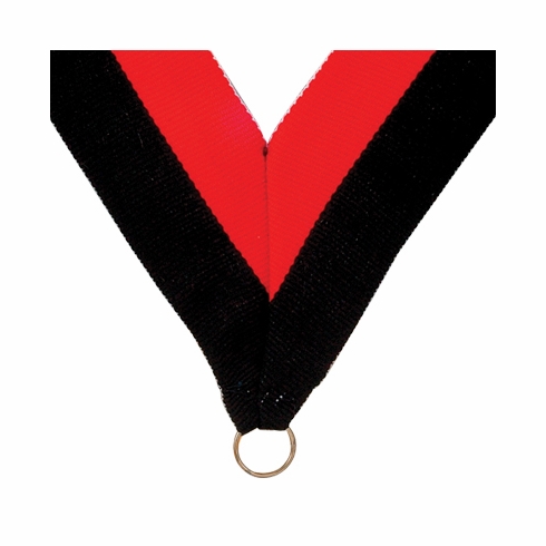 NECK RIBBON BLACK AND ORANGE