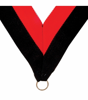 NECK RIBBON BLACK AND ORANGE