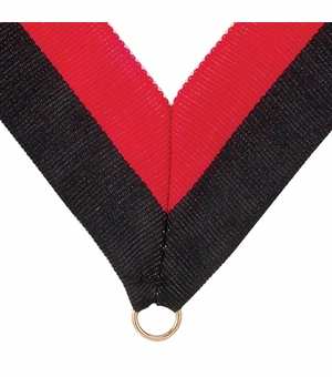 NECK RIBBON BLACK AND RED