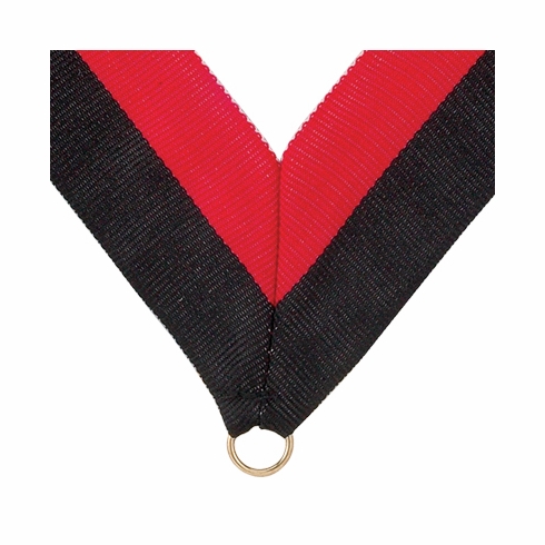 NECK RIBBON BLACK AND RED