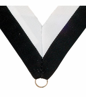 NECK RIBBON BLACK AND WHITE