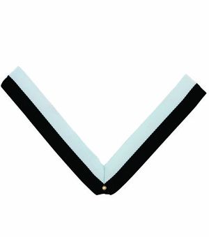 NECK RIBBON, BLACK AND WHITE