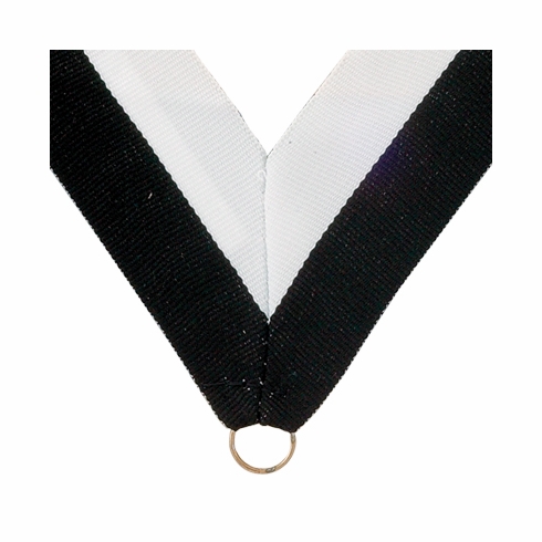 NECK RIBBON BLACK AND WHITE