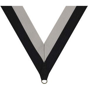 NECK RIBBON BLACK & GRAY